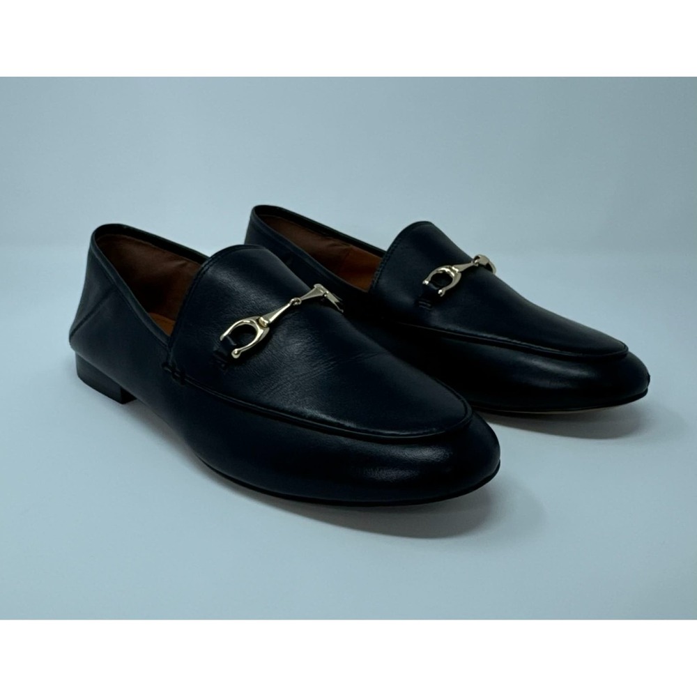 Coach FG3110 Black Leather Horsebit Loafers Womens 7B Slip On Classic Preppy - Picture 3 of 9